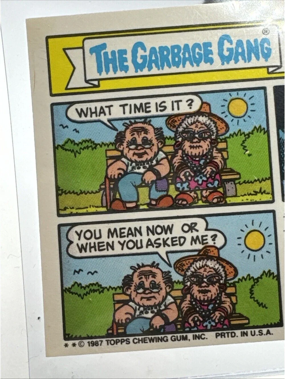 Vintage 1987 Bud Sucker Garbage Pails Kids - 411b Topps